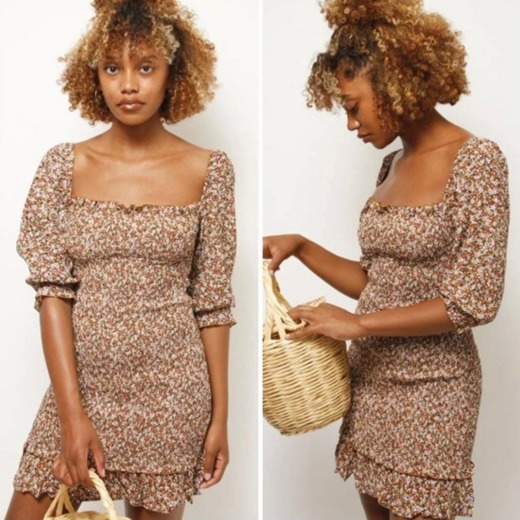 FAITHFUL THE BRAND Es Saada Mini Dress in Mathiola Floral - Picture 2 of 6